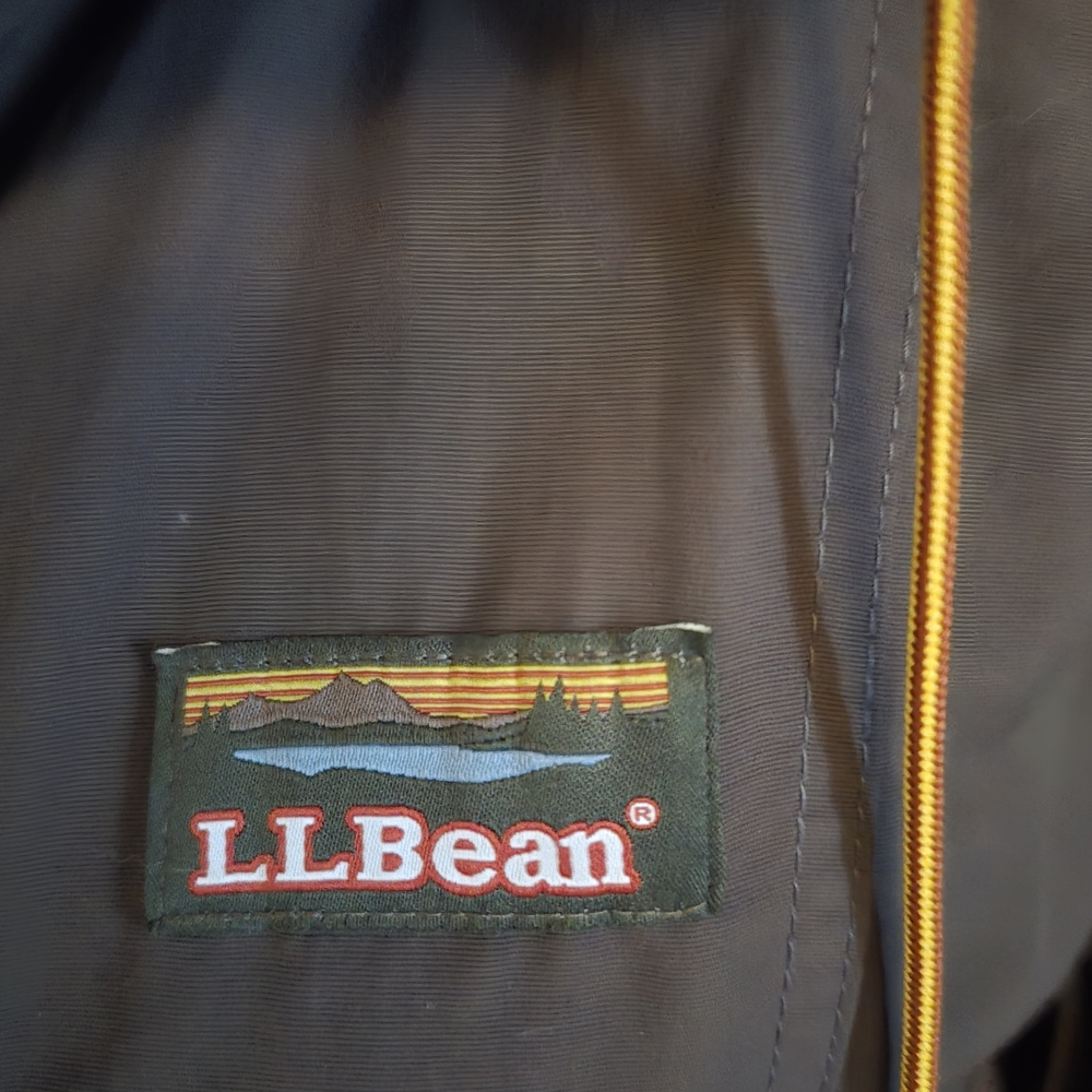 LL Bean Brown and Red Hooded Jacket - Picture 2 of 4